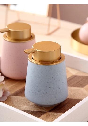 Mavi-b-seramik Sıvı Köpük Sabunluk El Yıkama Sıvısı Şampuan Duş Jeli Basın Alt Şişeleme Losyon Şişesi Banyo Aksesuarları