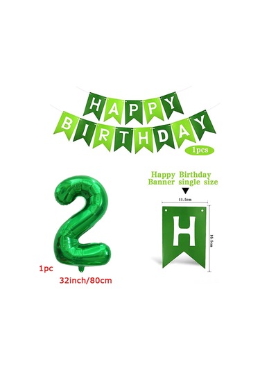 Vkemall Küçük Dinozorlu Kartoon Sayı Balon Seti - Doğum Günü Partileri İçin 32 Ve 12 İnç Lateks Balonlar Paketi