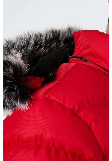 Buratti Slim Fit Suni Kürklü Peluş Astarlı Çıkarılabilir Kapüşonlu Şişme Erkek Mont 5761080 B Kırmızı Buratti Slim Fit Suni Kürklü Peluş Astarlı Çıkarılabilir Kapüşonlu Şişme Erkek Mont 5761080 B Kırmızı