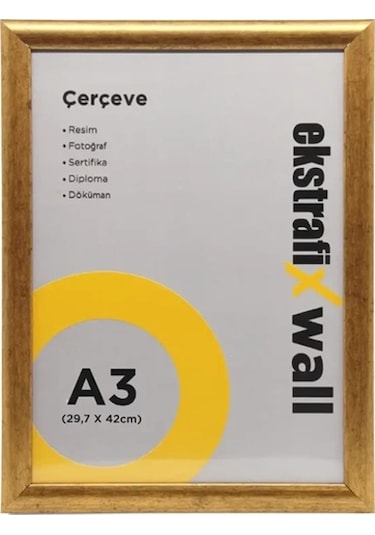 Ekstrafix Çerçeve A3 29,7x42cm Altın