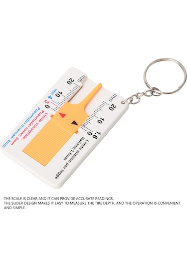 Yaozixa Plastik Lastik Derinlik Ölçer 0-20mm, Keskin Skala, Hassas Okuma, Taşınabilir, Dayanıklı, Kaydırıcı Tasarım