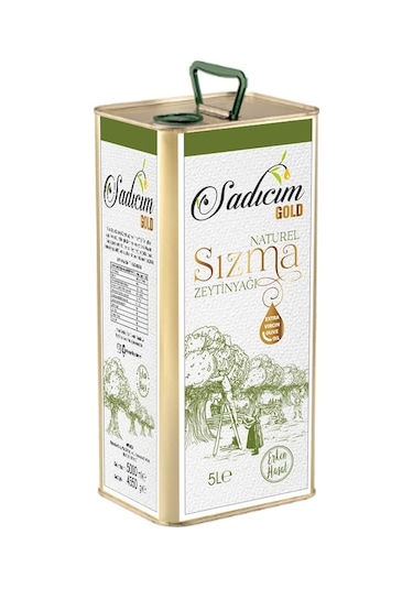 Sadıcım Erken Hasat Naturel Sızma Zeytinyağı Teneke 5 L
