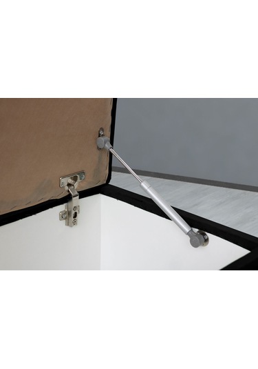 Vetra Sandıklı Bench Puf, Beyaz Siyah