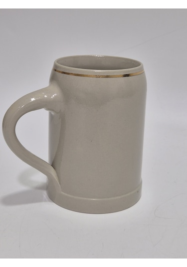 Vintage Tankart Ceylan Figürlü Alman Bira Bardağı 13,5cm