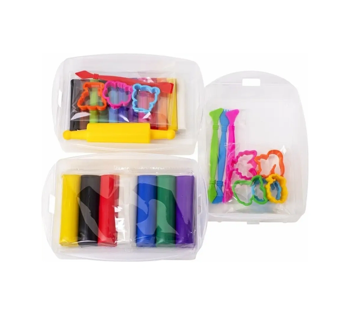 Unlandıa 12 Renkli Oyun Hamuru Kutusu 620g Oklava, 4 Deyne, 8 Kalıp 25786392 PEMBE