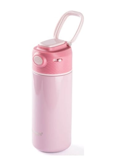 Bangda Pembe Paslanmaz Çelik Termometreli Termos 350ml Pembe