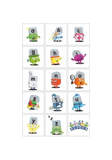 Alpha Blocks Eğitici Birim Küp Snapcubes Sticker 54 Adet