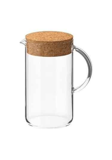 Sumuhome 365+ Mantar Kapaklı Isıya Dayanıklı Cam Sürahi 1.5 Lt