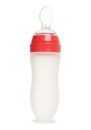Bebedor Silikon Kaşıklı Biberon 120ml +6 Ay Şeffaf Kod:7509 4 Lü