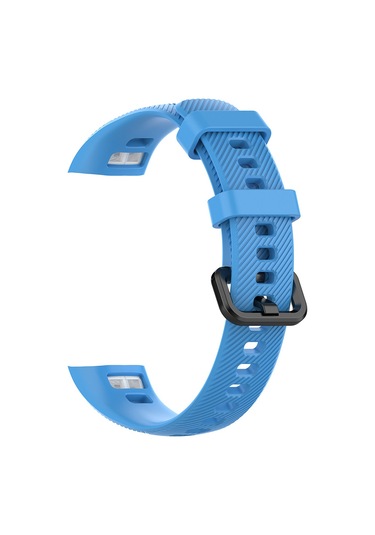 Hangfox Huawei Honor Band 4/5 İçin Silikon Su Geçirmez Değiştirilebilir Kordon - Mavi Çok Renkli