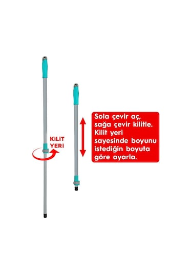 Smarter Magıc Mop + 3 Yedek Mop Paspas Mandallı Yüzey Temizlik Havlusu Bezi Uyumlu