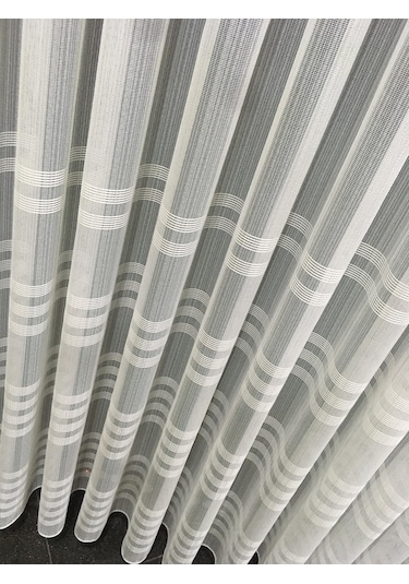 Perdefony Eteği Bantlı Düz Tül Perde Hafif Simli Ürün