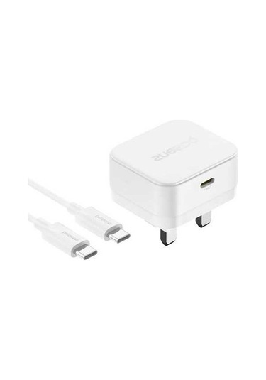 Tongxida Baseus Palm 20w Hızlı Şarj C Tipi Adaptör İngiltere Fişi Beyaz Beyaz