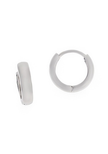 Kadın Küçük Halka Model Taşsız Gümüş Küpe Gümüş