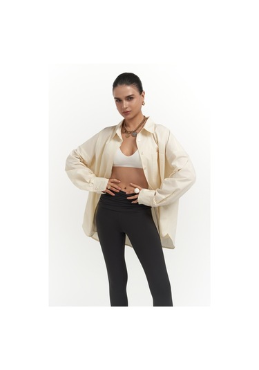 Josie Oversize Sarı Gömlek Limon