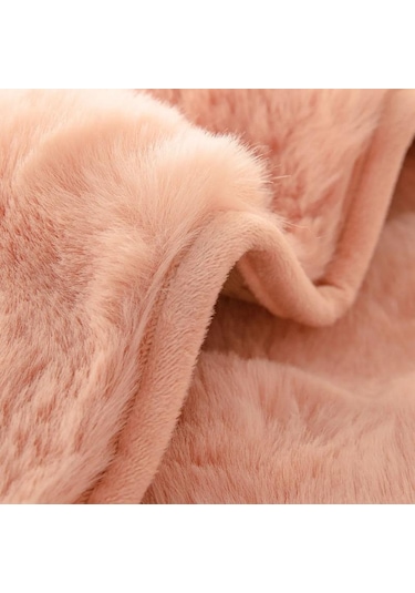 Yapay Tavşan Kürk Kanepe Örtüsü Kaymaz Ve Toz Geçirmez Kalın Yumuşak Kanepe Örtüsü Mobilya Koruyucu Koyu Gri