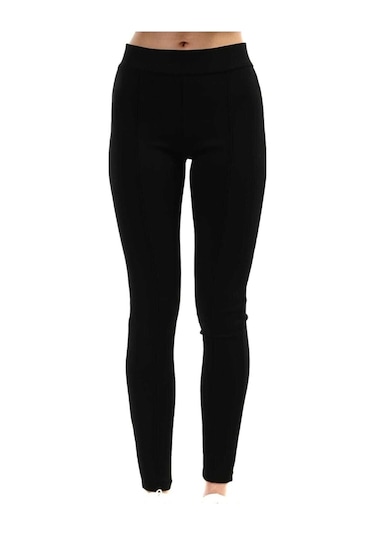 Momslab Incelme Etkili  Siyah Kışlık Toparlayıcı Şardonlu Yüksek Bel Örme Çelik Taytsiyahxl Siyah