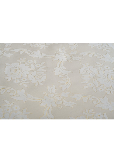 Finezza Beste Fransız Dantelli Simli Jakar Kumaş Gold Yatak Örtüsü 3 Prç-1452 Altın