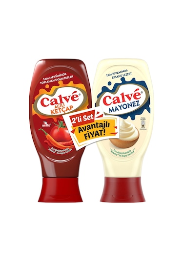Calve Acılı Ketçap 430 G + Mayonez 380 G