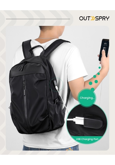 Neevoyu Erkek İş Laptop Çantası Büyük Kapasiteli Usb Şarjlı Katmanlı Depolama Tekerlekli Çanta Siyah Siyah