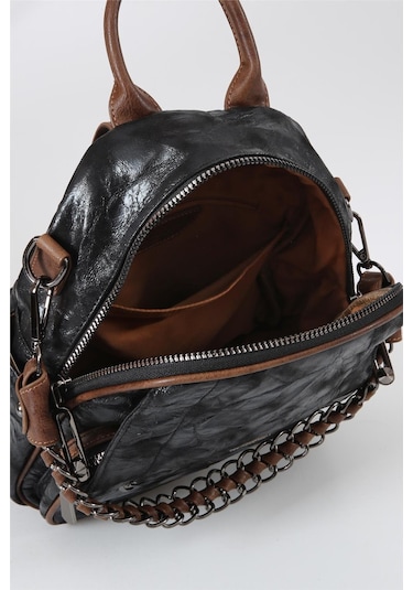 Ççs 17635 Kadın Omuz Ve Sırt Çantası Siyah