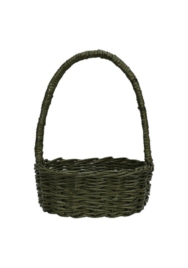 E38 El İşçiliği Kağıt İp Sepet Örgü 19 19 Cm - 6174 Karışık