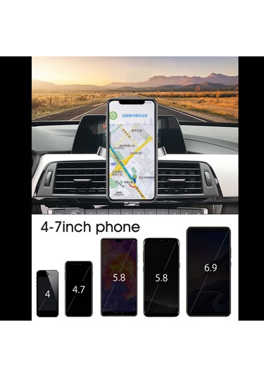 Youmex Alüminyum Araç Telefon Tutucu - Y2 Modeli, Ağırlıklı Sabitleme, 360 Döner, 4-7" Telefonlar İçin, Gümüş