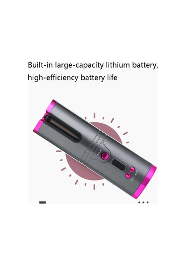 Sones Taşınabilir Usb Şarjlı Kablosuz Bukle Makinesi Lazy Otomatik Bukle Çubuğu Patentli Gri