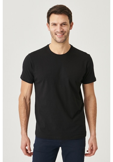 AC&Co / Altınyıldız Classics 4A4800000001SYHXS Slim Fit Bisiklet Yaka Kısa Kol Pamuklu Erkek Tişört Siyah AC&Co / Altınyıldız Classics 4A4800000001SYHXS Slim Fit Bisiklet Yaka Kısa Kol Pamuklu Erkek Tişört Siyah