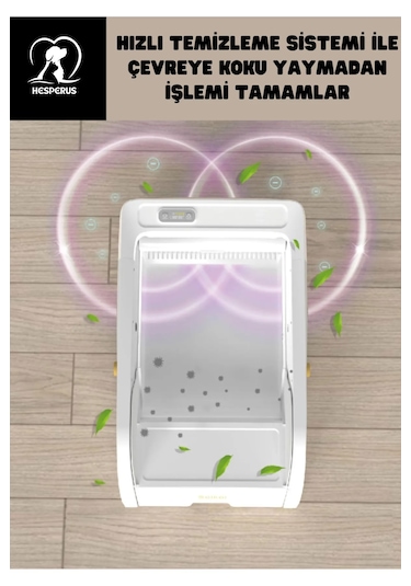 Hesperus Akıllı Otomatik Kedi Tuvaleti App İle Kontrol