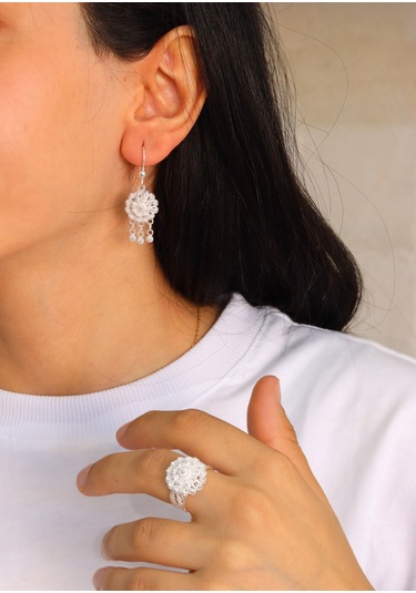 Sallantılı Bereket Model 925 Ayar Gümüş Telkari Kadın İkili Set 201024673 Gümüş