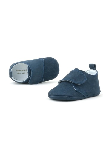 Hapshoe Kids Hakiki Deri Lacivert Cırtlı Kız Bebek Patik Lacivert