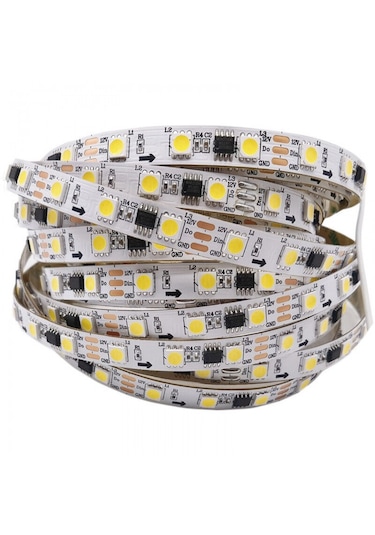 Ws2812b Rgb Magic Şerit Led Ip20 Metrede 60 Led 5 Volt 5 Metre