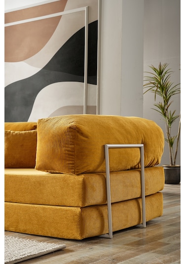 Legom Lucas Aktivite Koltuğu Yatak Olabilen Çok Amaçlı Kanepe L Koltuk Hardal Hardal