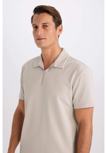DeFacto Regular Fit Polo Yaka Yarım Fermuarlı Kısa Kollu Pilise Tişört B7355AX25SPGR207