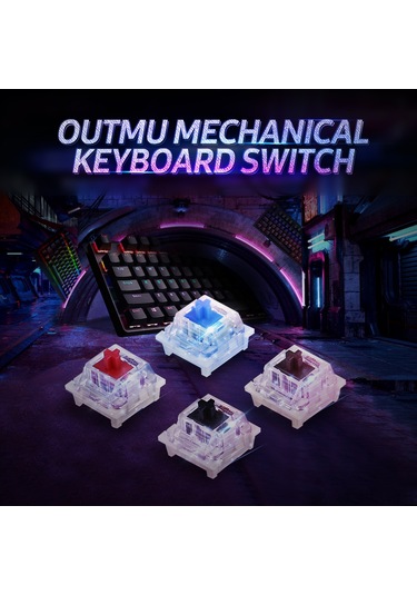 Springsun Outmu Mekanik Klavye Anahtarı - 30 Adet Kırmızı Switch Değiştirilebilir