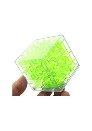 Demir Bilyeli Labirent Zeka Küpü Akıl Küpü Küp - Yeşil