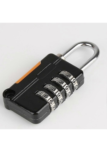 2 Adet 4 Haneli Sayı Kombinasyonlu Kilit Dış Mekan Su Geçirmez Kilit Bavul Bagaj Güvenlik Kodlu Kilit