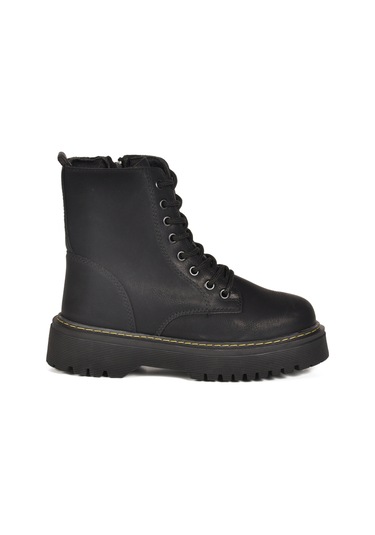 Aspor Siyah Zümrüt Bağcıklı Fermuarlı Kadın Bot Çok Renkli