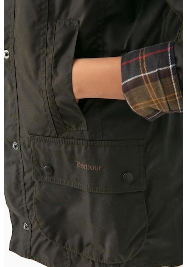 Barbour Classic Beadnell Yağlı Ceket Ol71 Olive -488031813-