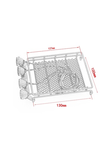 Symbee 1/14 1/12 1/10 Scx10 Cc01 Mn D90 D91 D99 Mn90 Mn99s Rc Araçlar İçin Led Aydınlatmalı Metal Bagaj Taşıyıcı