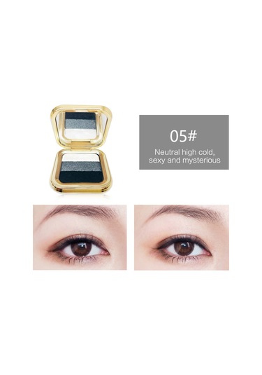 Büyüleyici Üç Renkli Göz Farı Paleti 08 Cool Gray 01 Earth Tones