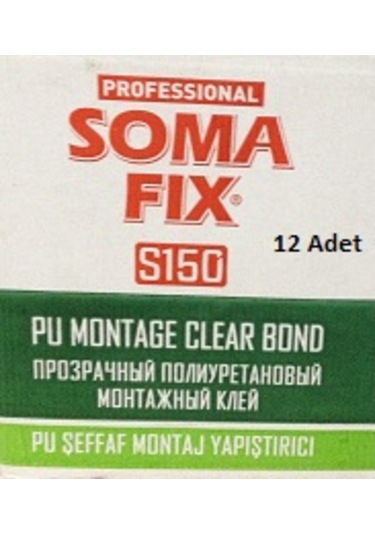 12 Ad 300 Ml Somafıx Montaj Kit Şeffaf Hızlı Şok Yapıştırıcı Bond