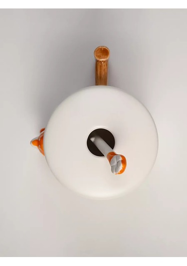 Teplo V Rukah Kapaklı Ve Kaşıklı Shiba Inu Fincanı 219546017 Beyaz