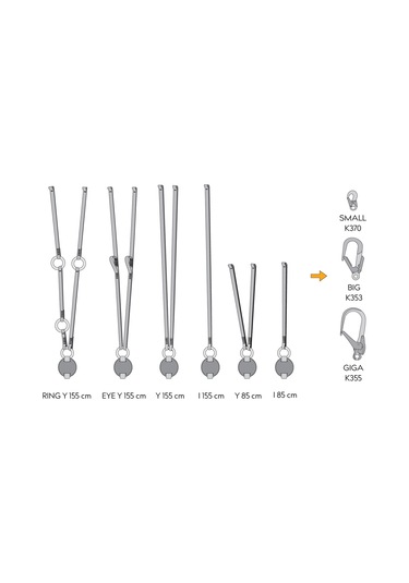 Reactor 140 "Y" 85 Cm + 2xk355 Çift Kollu Lanyard 100-110 Mm Black Çok Renkli