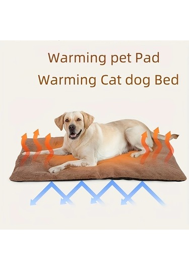 Gateesat Kalın 5 Katlı Kışlık Kutu Yatak 115x72cm Isıtmalı Yıkanabilir Köpek Kedi Battaniye