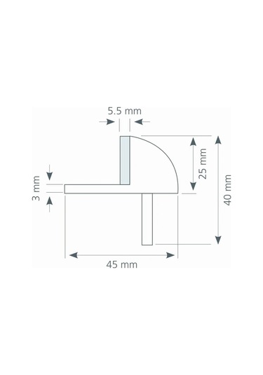 Canex Yer Kapı Tamponu Yarım Ay Zamak-paslanmaz 10 Adet