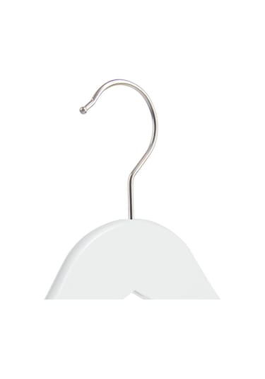 Nyn Ahşap Askı Şık Mandallı Gömlek Etek Askısı Beyaz Renk 4 Adet