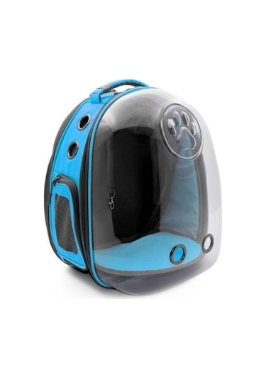 Cattie Fileli Kedi ve Küçük Irk Köpek Taşıma Sırt Çantası Mavi 25 x 60 x 40 CM