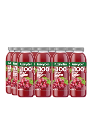 Kuzeyden %100 Sıkma Üzüm Suyu 12x250ml
